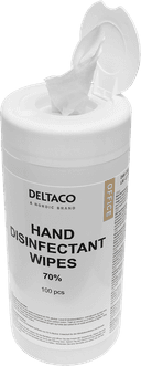 Deltaco Hand Disinfectant Wet Wipes 100-pack