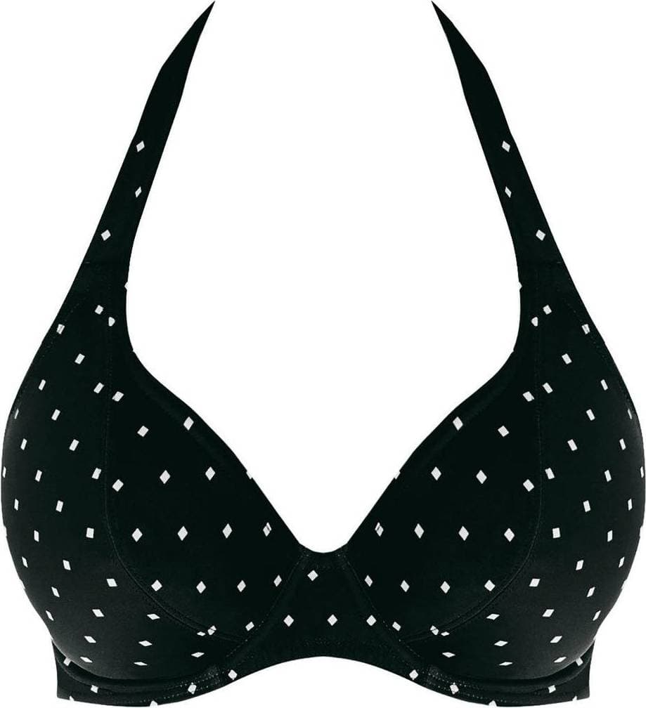 Freya Jewel Cove Halter Bikini Top - Black