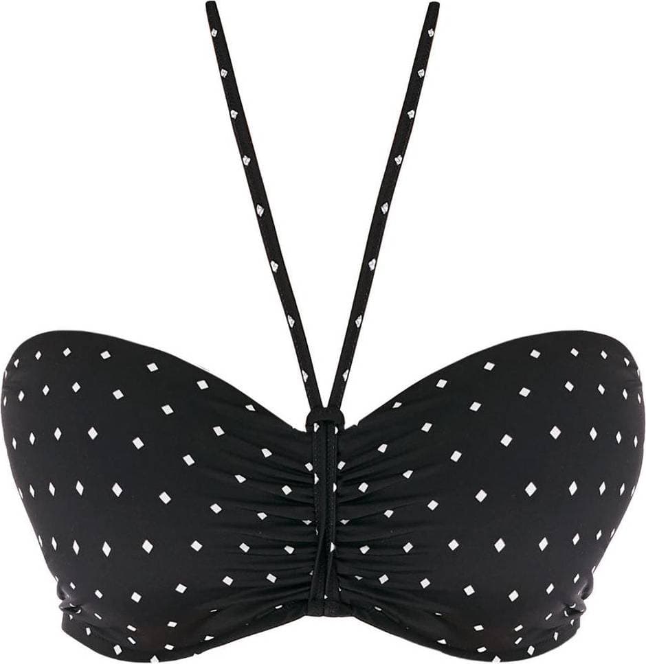 Freya Jewel Cove Bandeau Bikini Top - Black