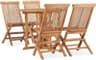 vidaXL 3059979 Matgrupp, 1 Bord inkl. 4 Stolar