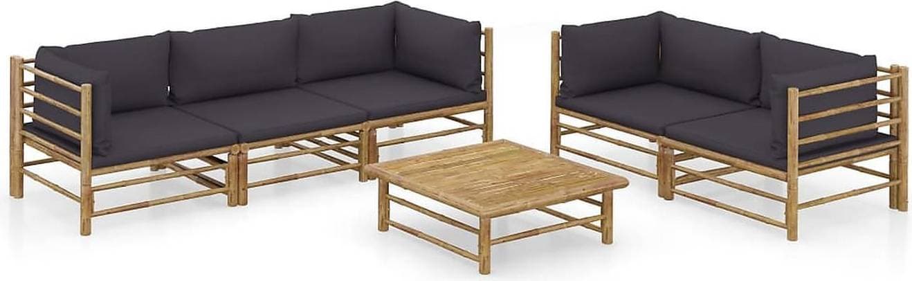 vidaXL 3058210 Loungeset, 1 Bord inkl. 5 Soffor