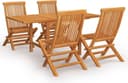 vidaXL 3059593 Matgrupp, 1 Bord inkl. 4 Stolar