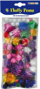 PlayBox Pom Poms Glitter 100pcs