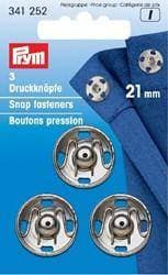 Prym tryckknappar 21 mm Silverfärgad