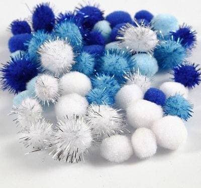 Creativ Company Pompomer Blå/vit