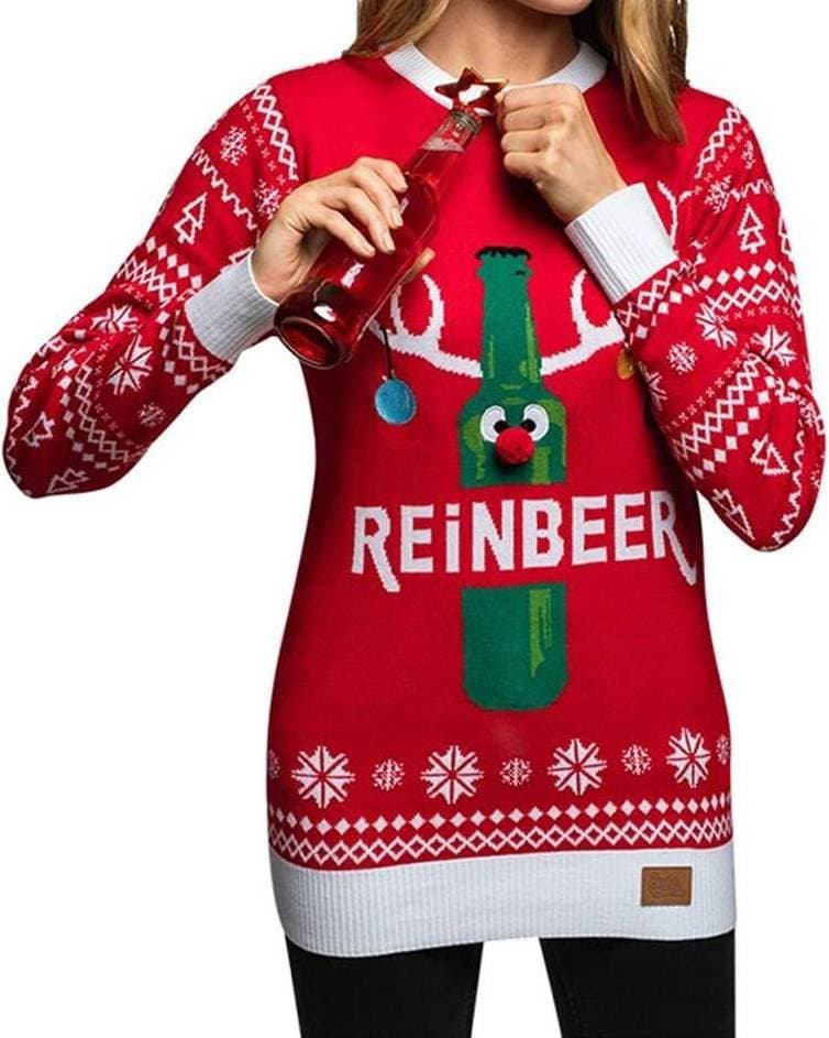 SillySanta Reinbeer Christmas Sweater - Red