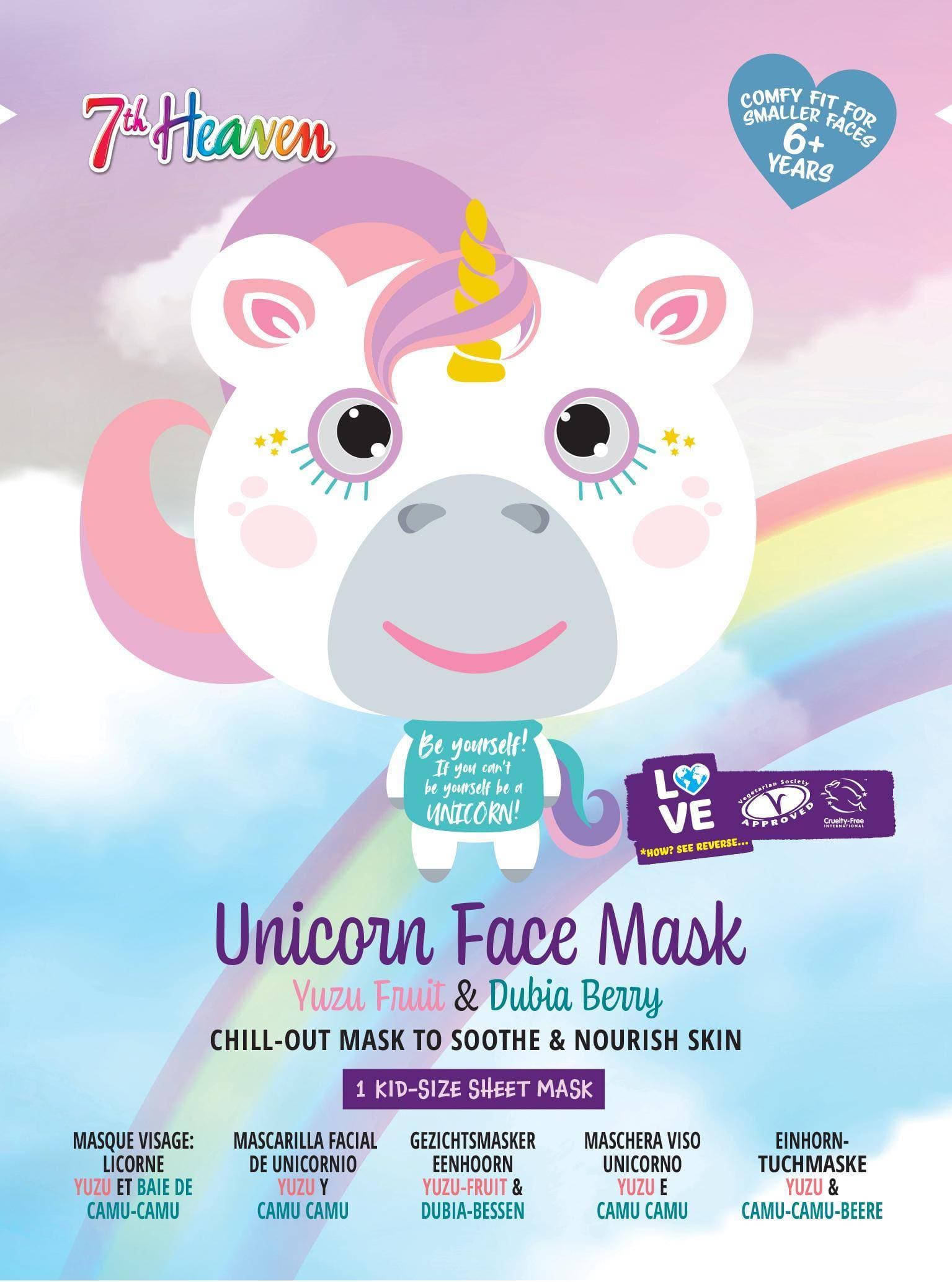 7th Heaven Animal Sheet Mask Unicorn