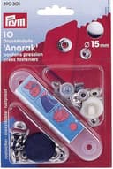 Prym Anorak Tryckknappar Silver 15mm 10 st