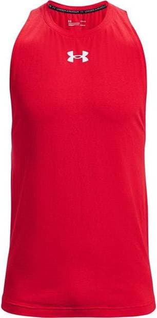 Under Armour Baseline Cotton Tank Top - Red/White