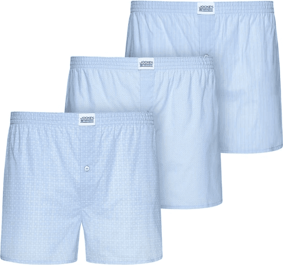Jockey Woven Boxers 3-pack - Shirting Blue