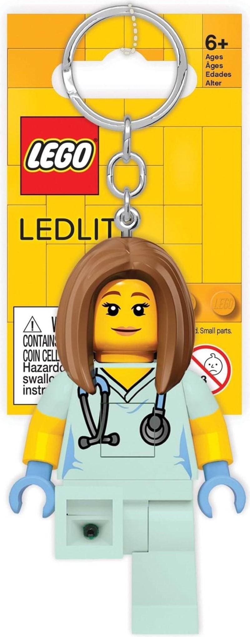 LEGO Classic Nurse Keychain with LED Light