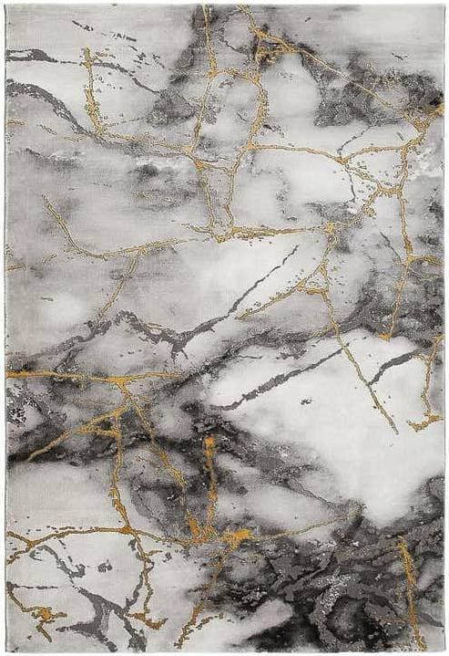 Arkiio Ciril Concrete Grå, Guld 240x340cm