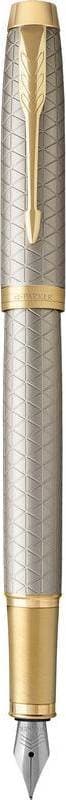 Parker IM Premium Warm Silver Gold Trim Fountain Pen