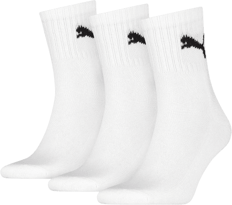 Puma Unisex Adult Crew Socks 3-pack - White