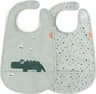 Done by Deer Bib w/Velcro 2-pack Croco Green