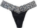 Hanky Panky Cotton Original Rise Thong 2-Pack - Black
