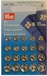 Prym tryckknappar 6-11 mm Silverfärgade