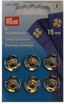 Prym tryckknappar 15 mm Silverfärgade