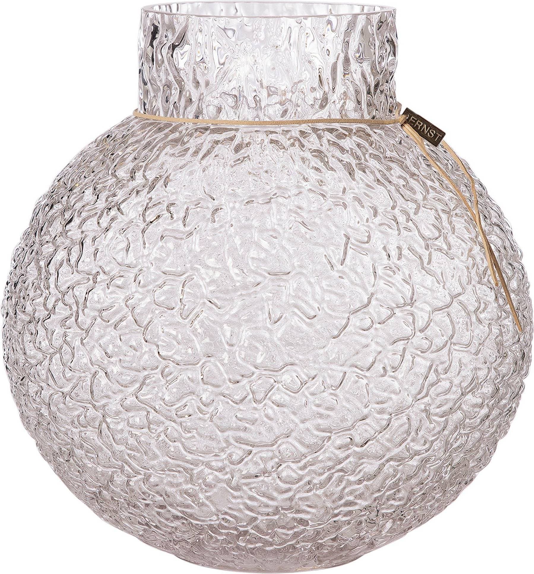 Ernst Patterned Structure Clear Vas 30cm