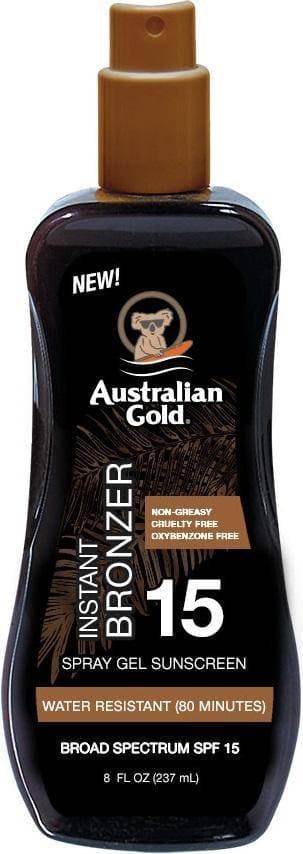 Australian Gold SPF15 Spray Gel With Bronzer