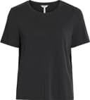 Object Annie Round Neck T-shirts - Black