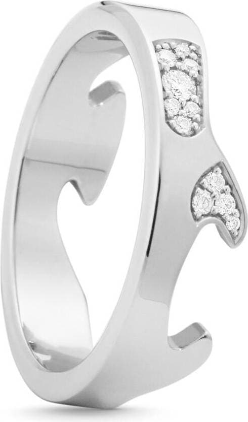 Georg Jensen Fusion End Ring - Vitguld