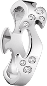 Georg Jensen Fusion Centre Ring - White Gold/Diamonds