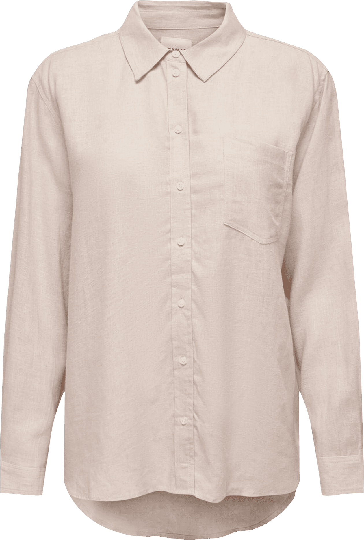 Only Tokyo Plain Linen Blend Shirt - Grey/Moonbeam