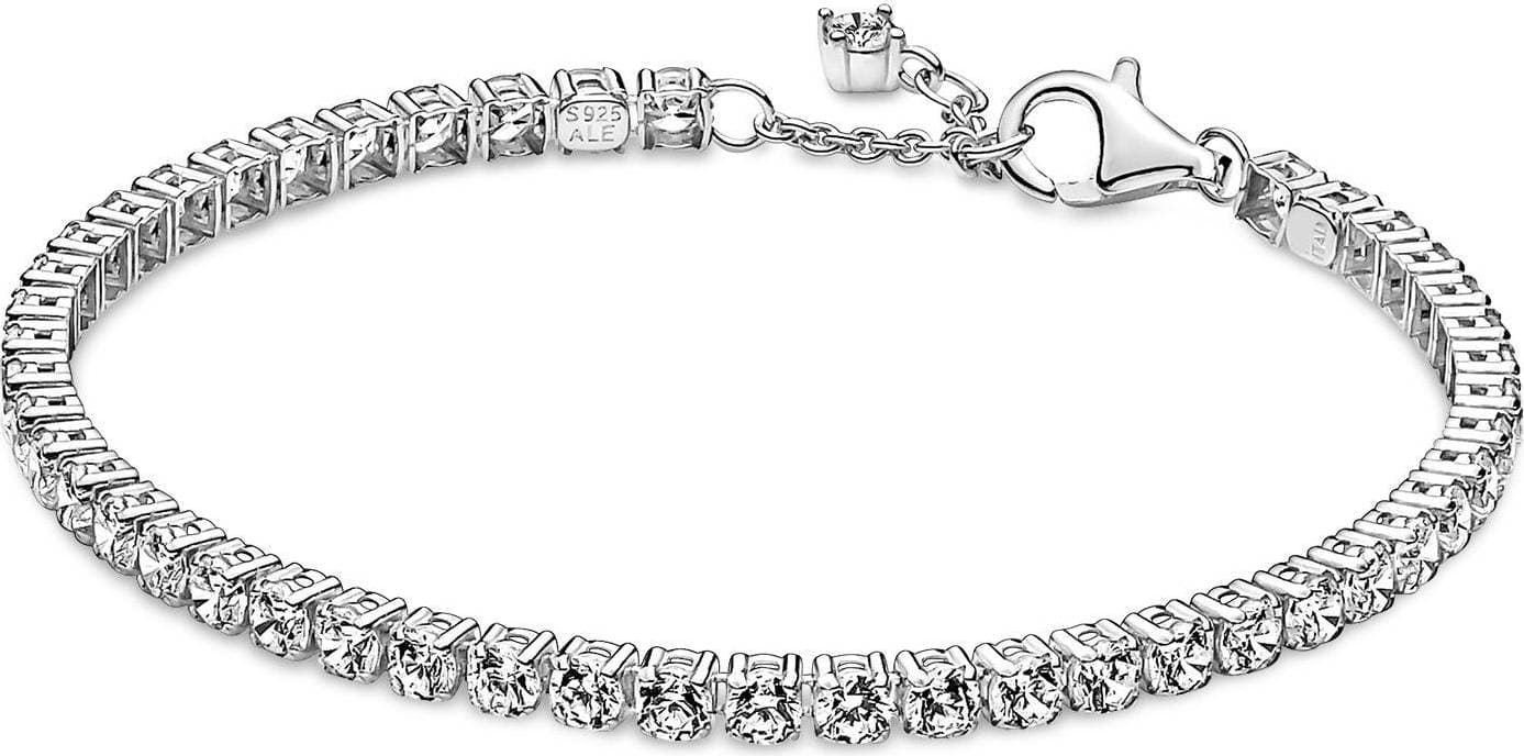 Pandora Sparkling Tennis Bracelet - Silver/Transparent