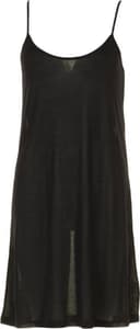 Lady Avenue Chemise Slip Dress - Black