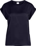 Vila Ellette Satin Top - Blå