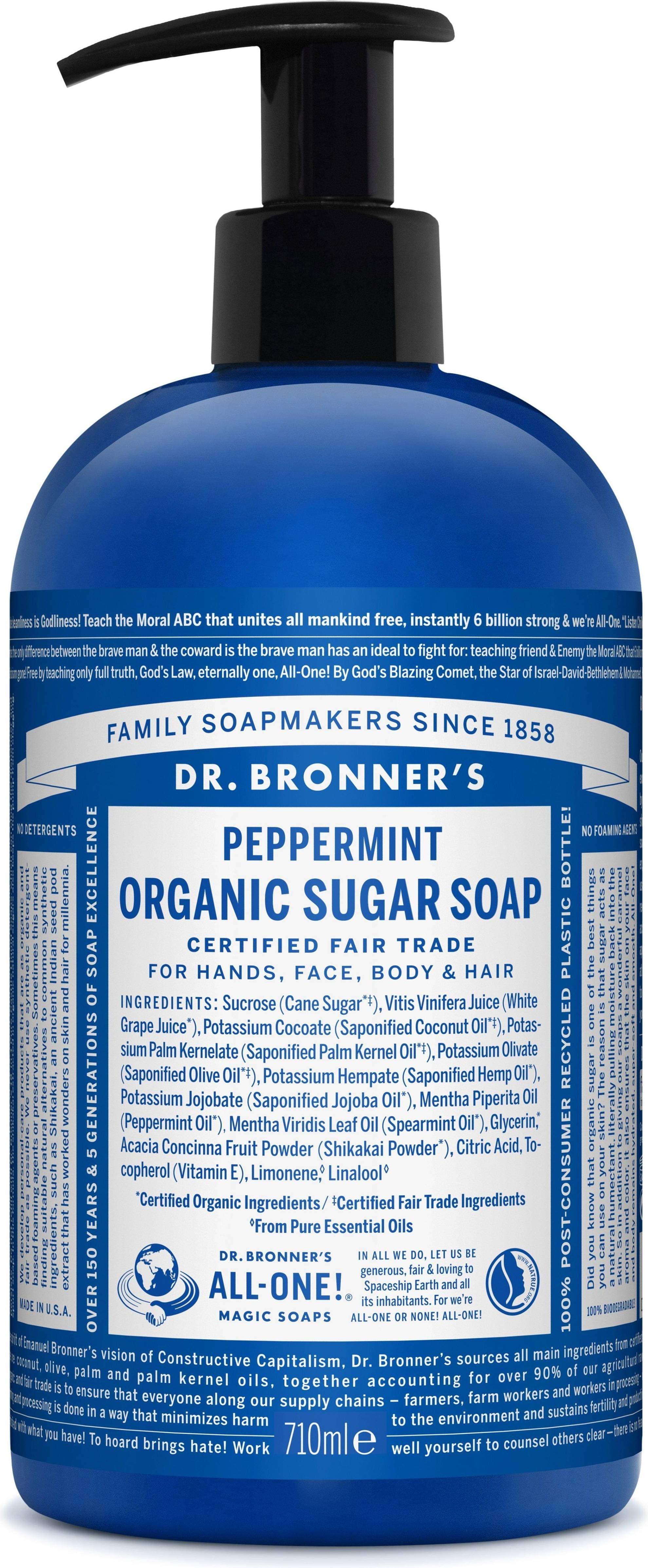 Dr. Bronners Organic Sugar Soap Peppermint 710ml