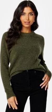Selected FEMME Lulu LS Knit O-Neck Kalamata