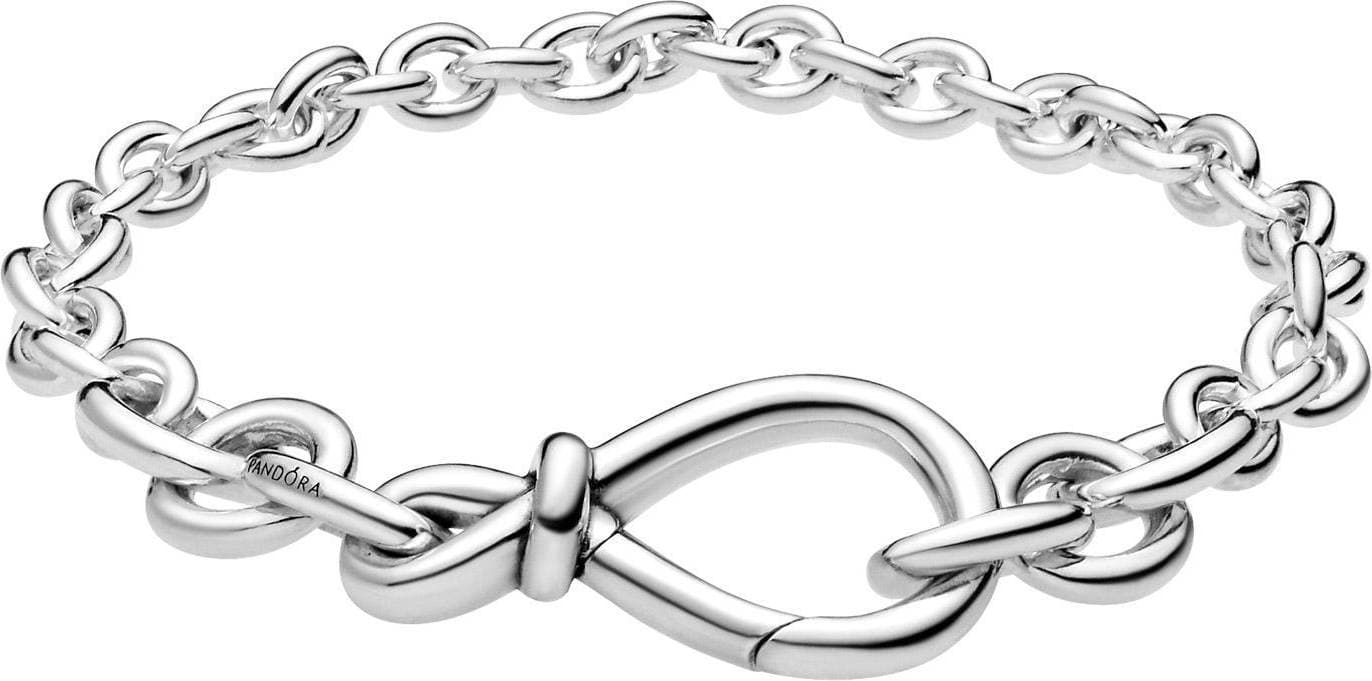 Pandora Chunky Infinity Knot Chain Bracelet - Silver