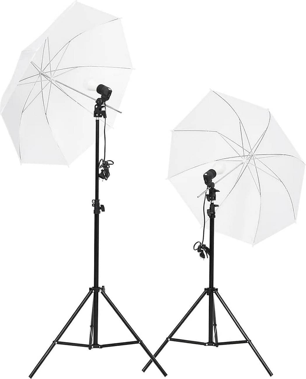 vidaXL Studio Lighting Set with Stands and Umbrellas