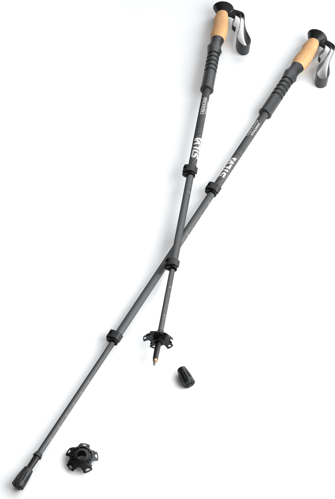 Silva Trekking Poles Aluminum Cork 140cm