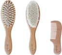 Jack o Juno Wooden Baby Hairbrush Set 3-pack