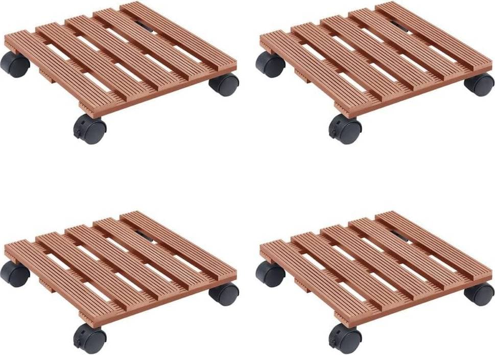 vidaXL Blomvagnar 4 st WPC