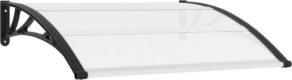 vidaXL Entrétak svart transparent 120x80 PC