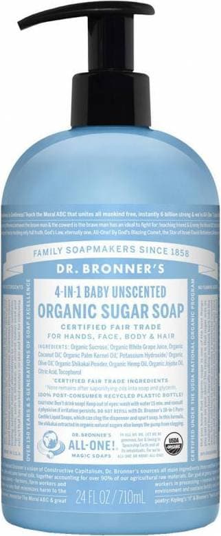 Dr. Bronners Organic Sugar Soaps Baby Unscented 710ml