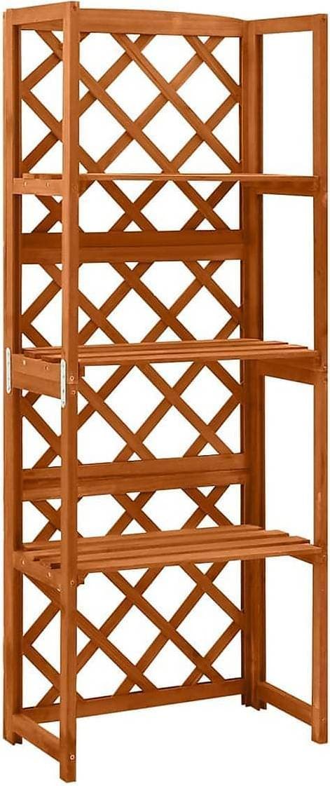 vidaXL Spaljé 55x30x140 massivt granträ - Brun