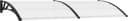 vidaXL Entrétak svart transparent 240x80 PC