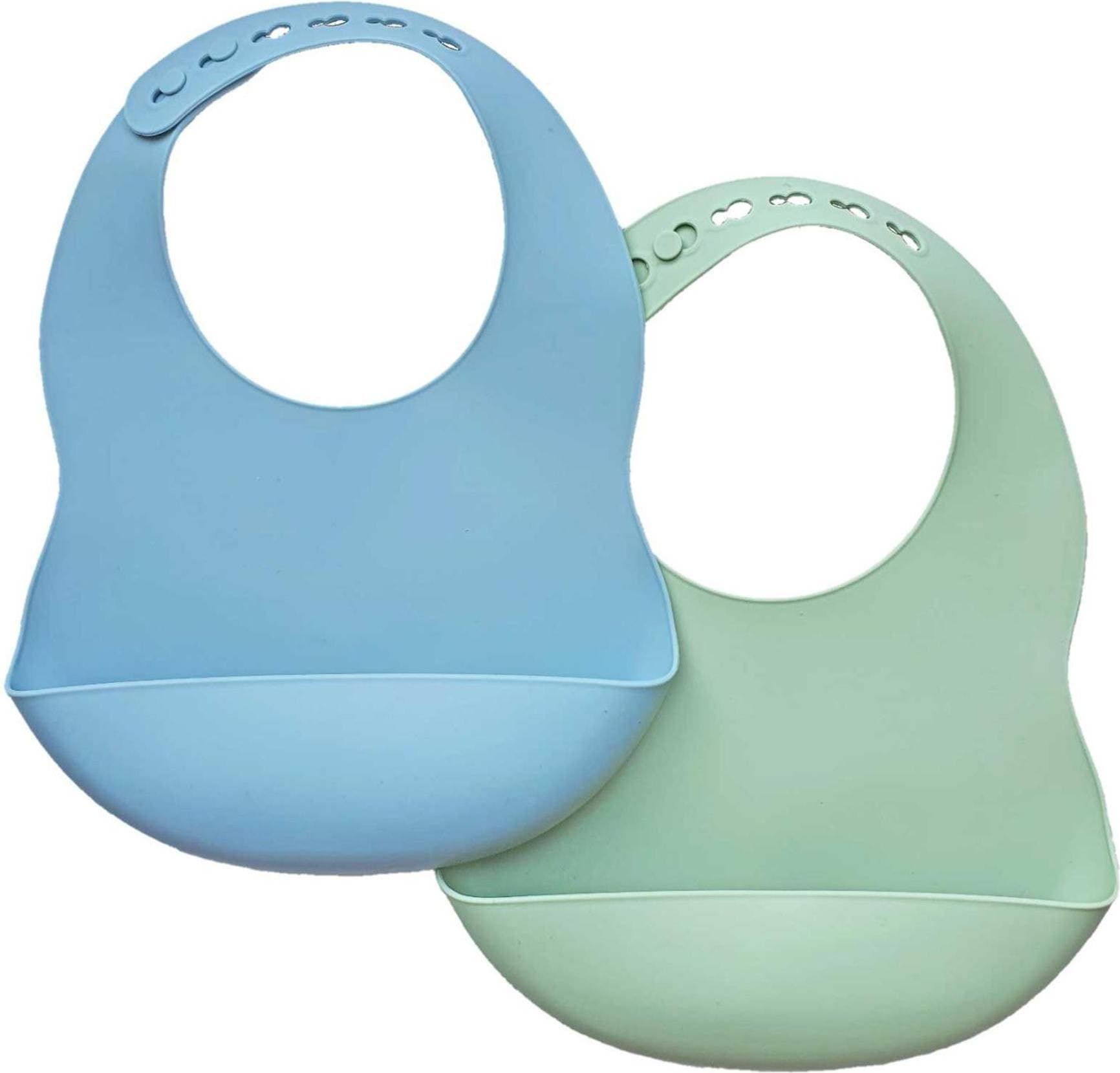 Summerville Bib Silicone Blue/Green 2-pack
