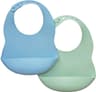 Summerville Bib Silicone Blue/Green 2-pack