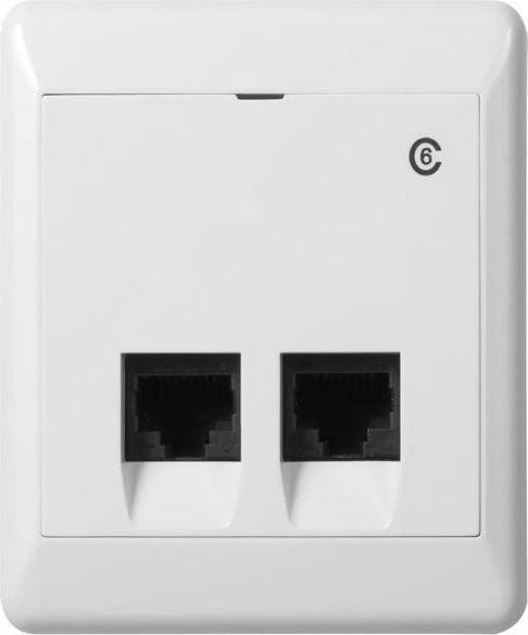 Elko Mod uttag 2X8 K6 Renvit UTP