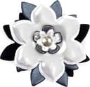 Glimmis Reflex Brooch - White/Black