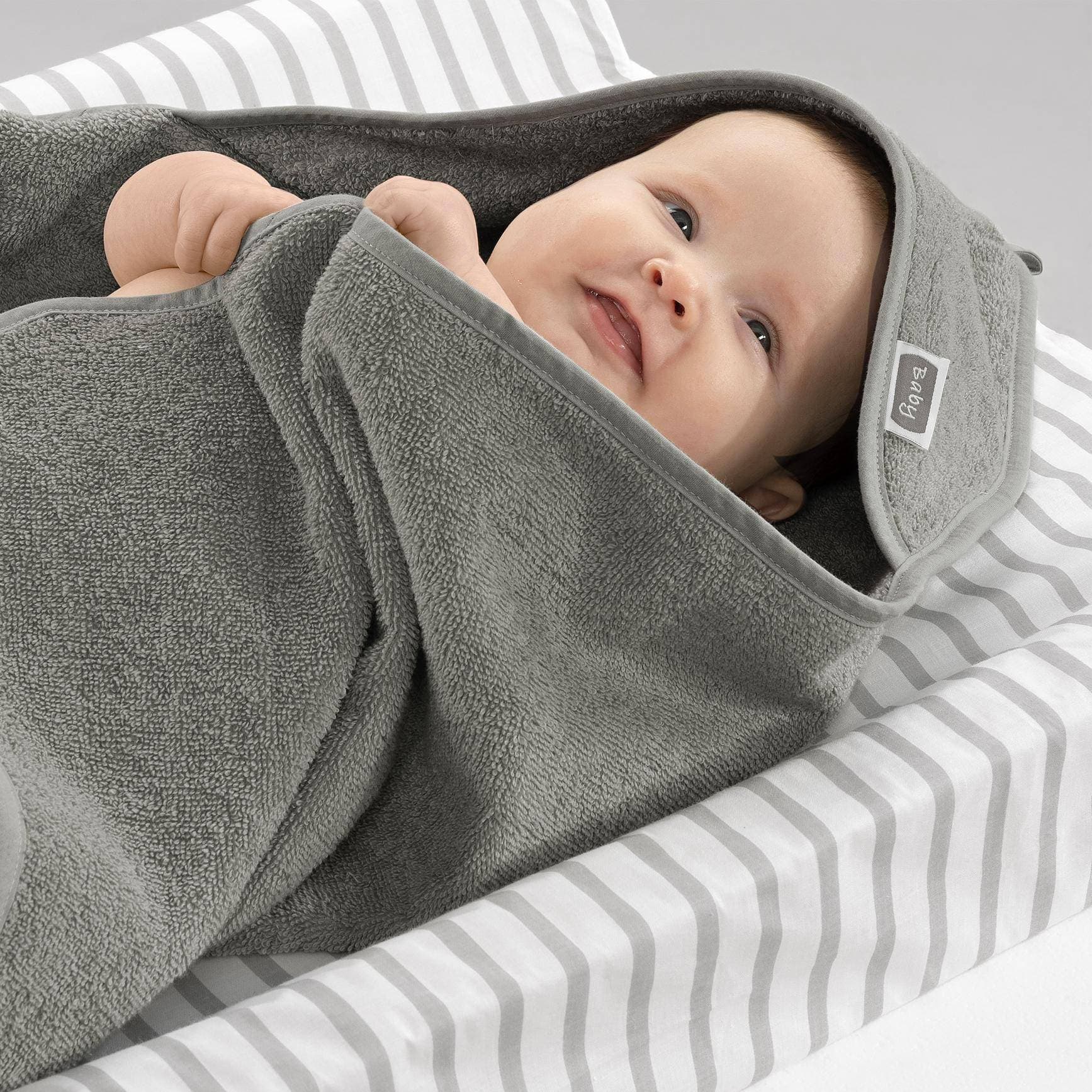 Borganäs Basic Babycape 2-Set Grå/Vit