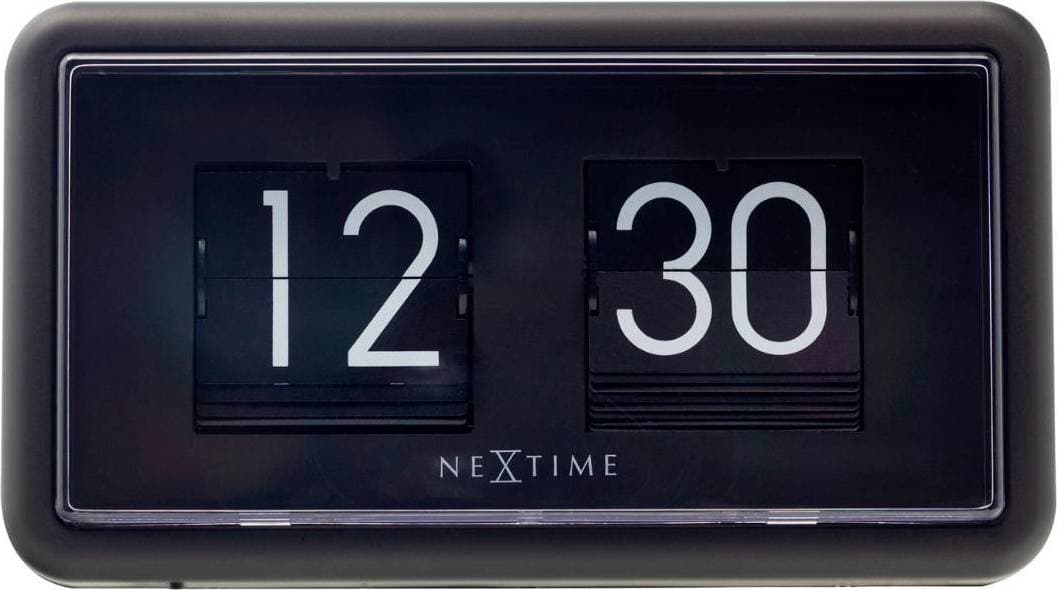 Nextime Flip Black Väggklocka 18cm