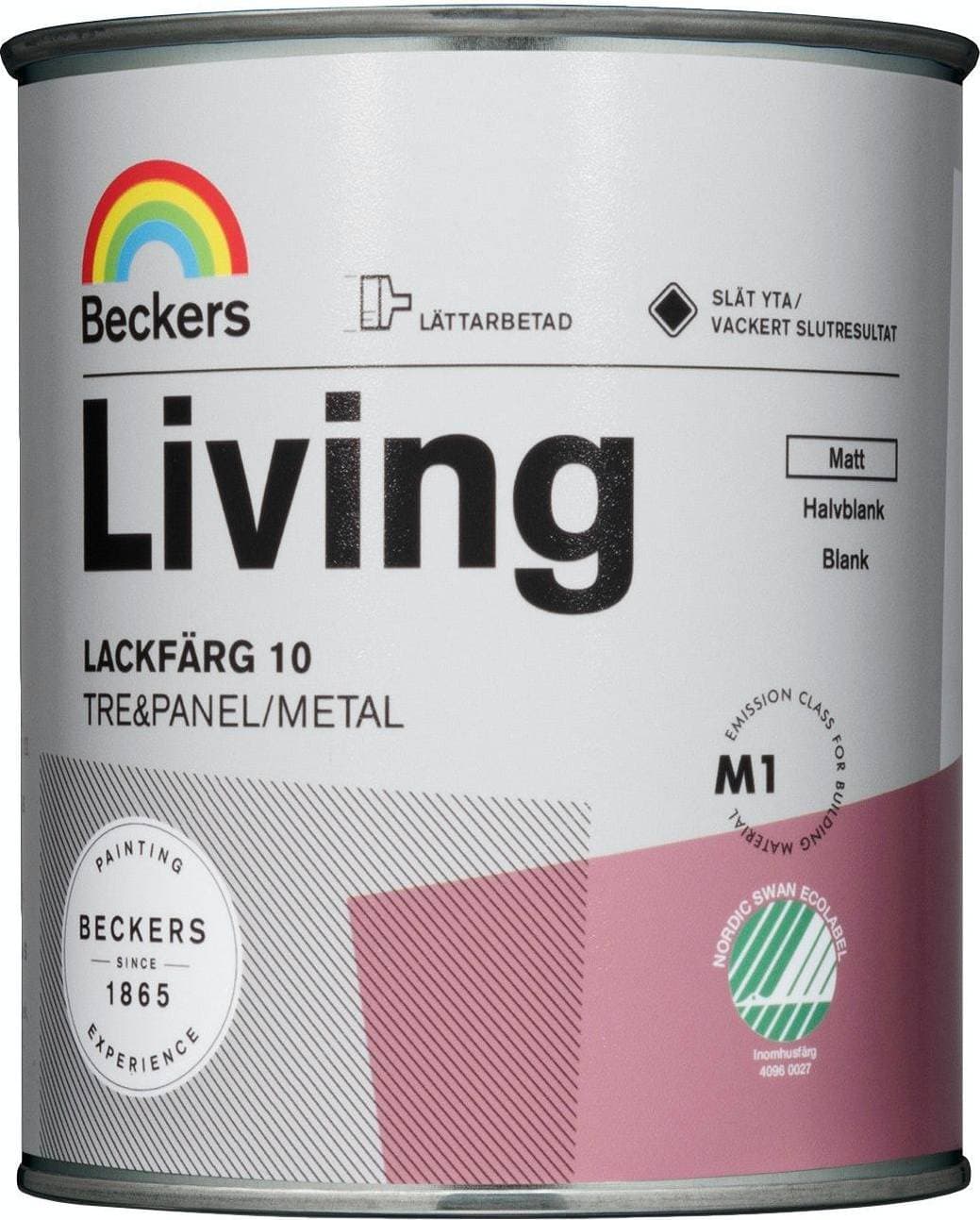 Beckers Lackfärg Living Träfärg White 0.75L