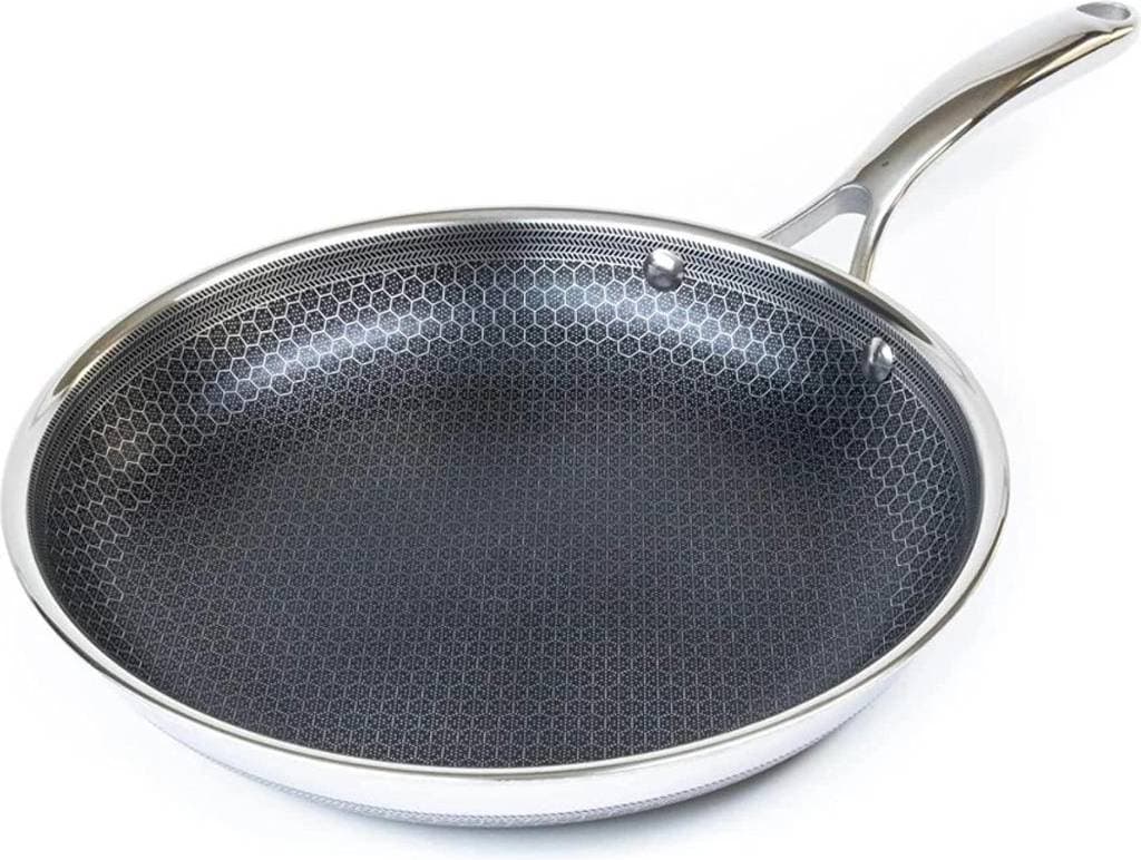 Hexclad Hybrid Stekpanna 30 cm Silver Svart 30 cm